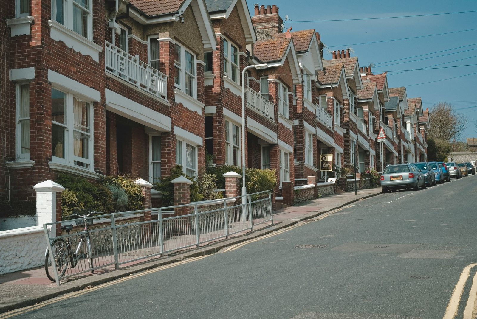 Illustrative photo of a terraced street, not the property